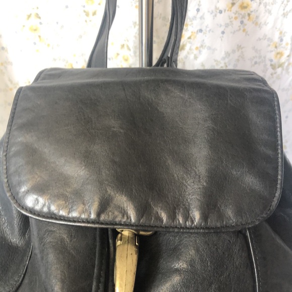 PRIVATE STASH BY SHARMASTER Leather Company black leather backpack. - Picture 4 of 14